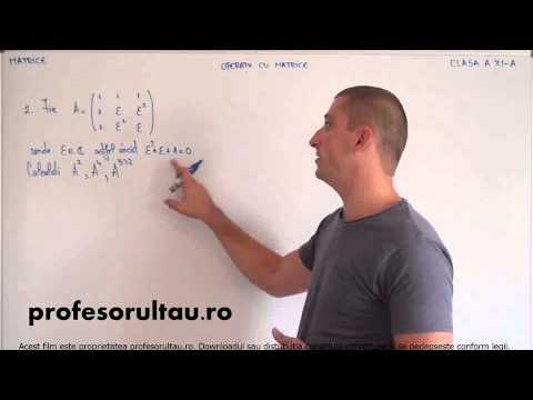 27   Matrice   operatii cu matrice   partea 10 - profesorultau.ro