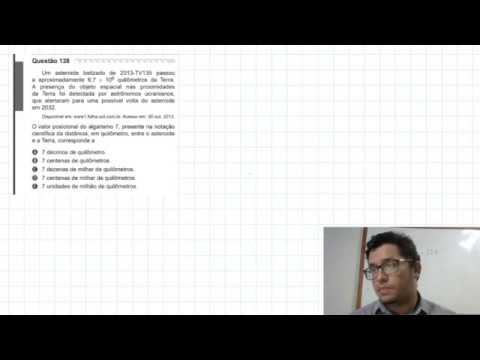 ENEM 2019 PPL - Um asteroide batizado de 2013-TV135 passou a aproximadamente...