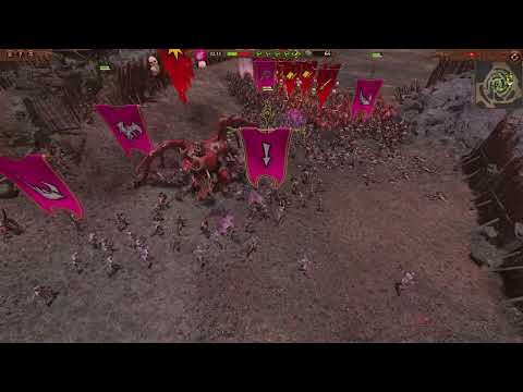 Slaanesh versus Khorne Siege Battle - Total War Warhammer 3