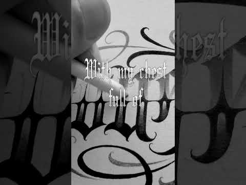 Chicano Old English Script Lettering "Houston 713"