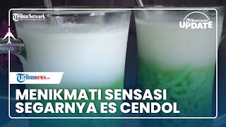 Cocok Dinikmati saat Cuaca Panas, Es Cendol di Pasar Satelit Sako Palembang Ramai Diburu Pembeli