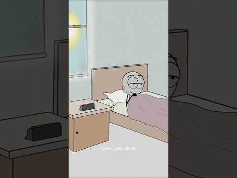 Me at night vs me at 6:00 AM! 🤣 (best animation memes) #shorts