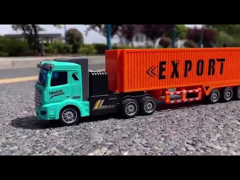 #0874 1/48 Truck Heavy-Duty Toy Cars Trucks Remote Control Semi-Trailer Construction Electric Truck