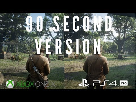 [4k] Red Dead Redemption 2 Xbox One X vs PS4 Pro Graphics Comparison in 90 SECONDS!