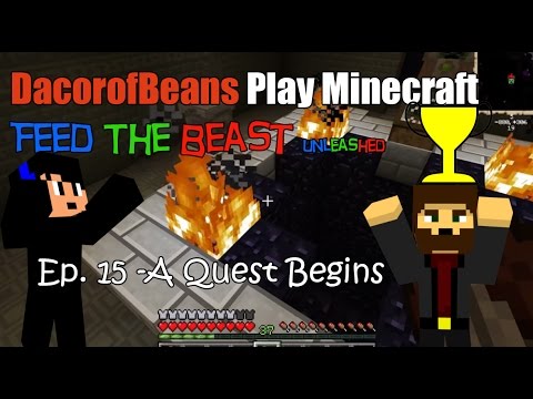 Let's Play Minecraft FTB Unleashed Ep.15 - A Quest Begins