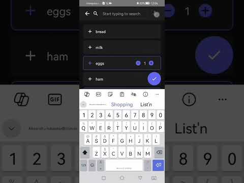Shopping List & Grocery List