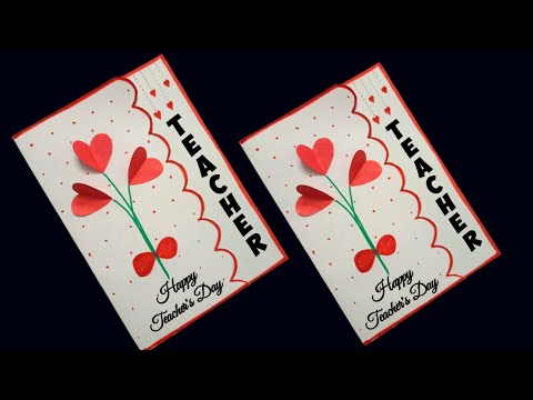 Teacher's day card making ideas, handmade Teacher's day card, diy Teacher's day greeting card, 