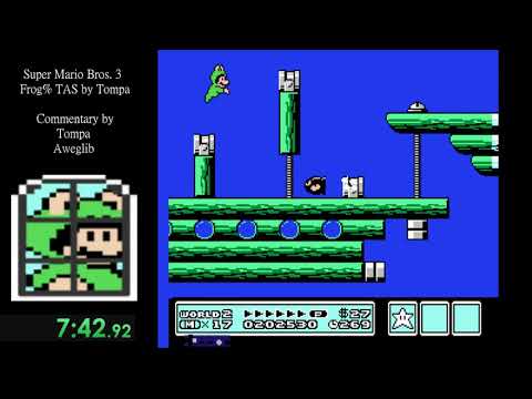 Super Mario Bros. 3 - Frog% TAS in 51:07 (Commentary)