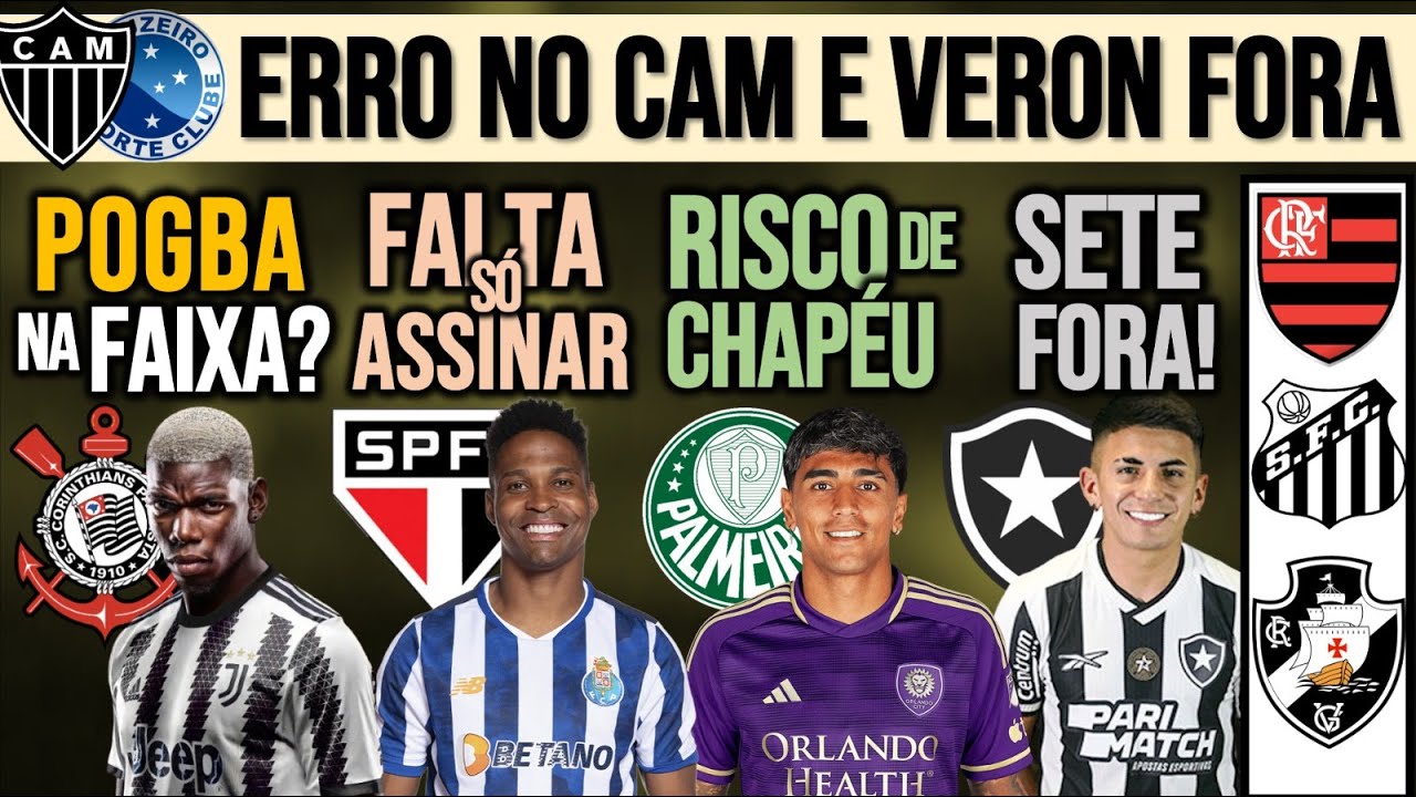 SP PERTO DE REFORÇO! POGBA FALA DO TIMÃO! CHAPÉU NO VERDÃO? ALMADA E +6 FORA! VASCO, GALO, ZÊRO, FLA