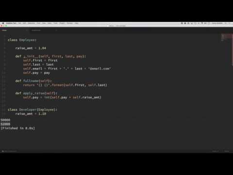 Python Scripting OOP Tutorial 4 Inheritance Creating Subclasses