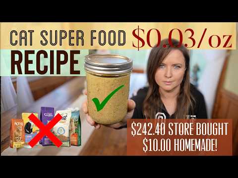 Easy Cat Super Food Recipe for $0.03/oz !  Healthier & Cheaper Than Store Brands!