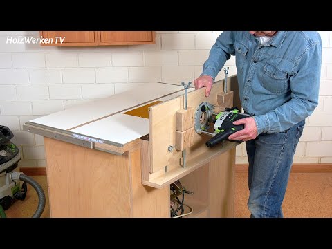 Horizontal-Frästisch bauen in einer Minute - dank Anbauplatte