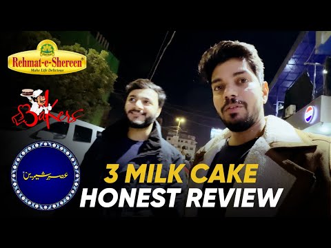 3 Milk Cake Comparison Kababjees Bakers vs Rehmat-e-Shereen vs Asr-e-Shereen | Best Cake in Karachi?