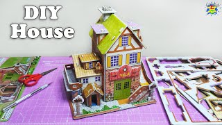 Puzzle House DIY | 3D Puzzle Toy House Making | Kids DIY