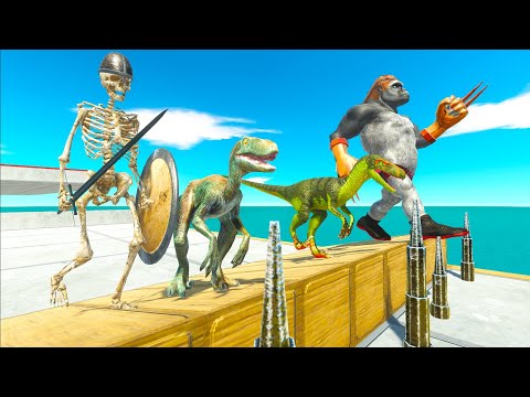 Speed Race Between Dinosaurs, Mutant Primates & Infernals - Animal Revolt Battle Simulator