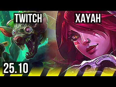 TWITCH & Thresh vs XAYAH & Rell (ADC) | Godlike | KR Master | 25.10