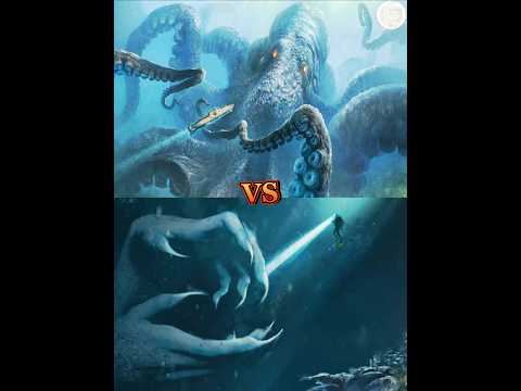 the bloop vs kraken - the mysterious hand - worm - hippocampus#shorts #viral #monster #music #the