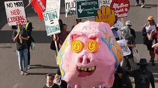 Tayland'da IMF ve Dünya Bankası protestosu: Yıkıcı kapitalizme son