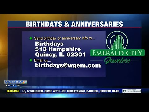 Birthdays and Anniversaries: May 30, 2023