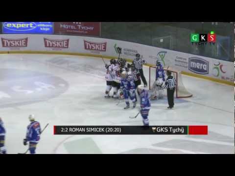 1/4 play off: GKS Tychy - Aksam Unia Oświęcim k.4:5. Skrót meczu.