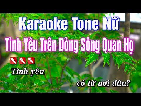 Karaoke || Tình Yêu Trên Dòng Sông Quan Họ Tone Nữ || Nhạc Sống Duy Tùng