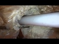 Pipe repair under slab concrete foundation 