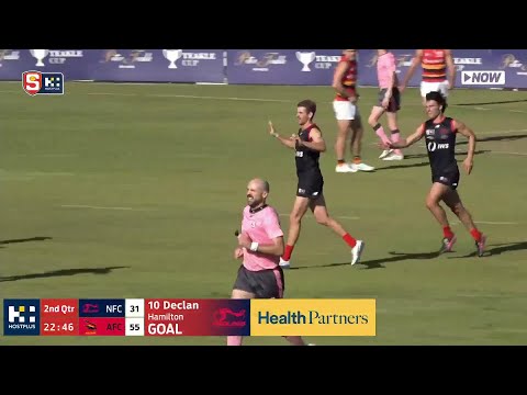 Norwood's Declan Hamilton spears through a tight set shot - Rd 5 Hostplus SANFL Snapshot