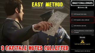 COLLECT 3 CAPITALE NOTES  in RED DEAD ONLINE | EASY METHOD to Complete the Daily Challenge