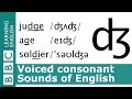 English Pronunciation 👄 Voiced Consonant - /dʒ/ - 'judge', 'age' and 'soldier'