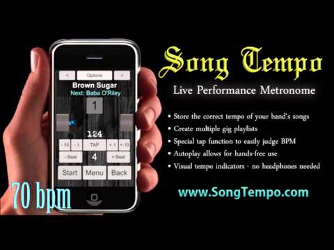 ★ 70 BPM ★ Metronome - 10 Minutes Click Track - www.SongTempo.com