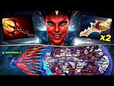 Instant Death Combo🔥🔥🔥55Kills Queen of Pain x2 Divine Rapier + Dagon One-Shot Everything