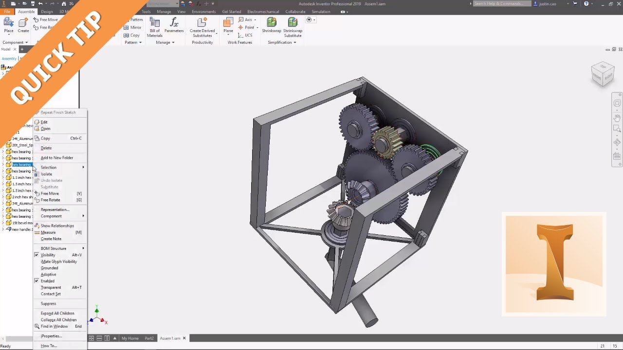 Quick Tip - Part Visibility