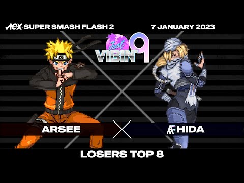 Arsee (Naruto) vs HiDa (Sheik) - Losers Top 8 - Just Vibin' 9