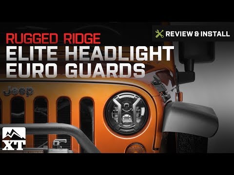 Jeep Wrangler Rugged Ridge Elite Headlight Euro Guards (2007-2017 JK) Review & Install