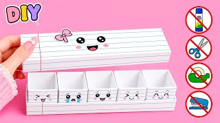 DIY Easy Origami Desk Organizer |No Glue, No Scissors |Cute Organizer |Paper Craft |School Project