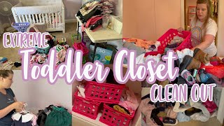 KIDS CLOSET EXTREME DECLUTTER | EXTREME KIDS CLOTHES DECLUTTER | TODDLER CLOSET DECLUTTER