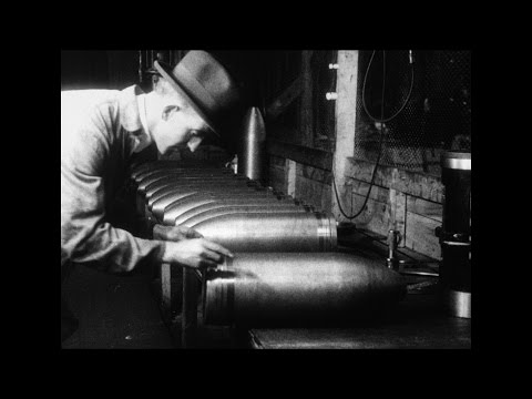 Manufacturing an Eight Inch High Explosive Howitzer Shell (1917 ?) Video