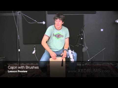 Lesson Preview - Using Brushes with Cajon - X8 Drums