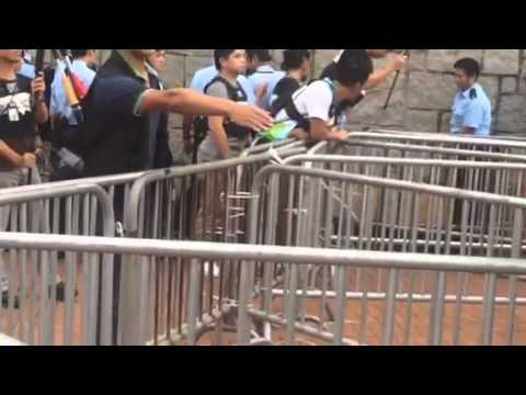 HONG KONG: Police Bring Riot Equipment Into Chief Executive's Office