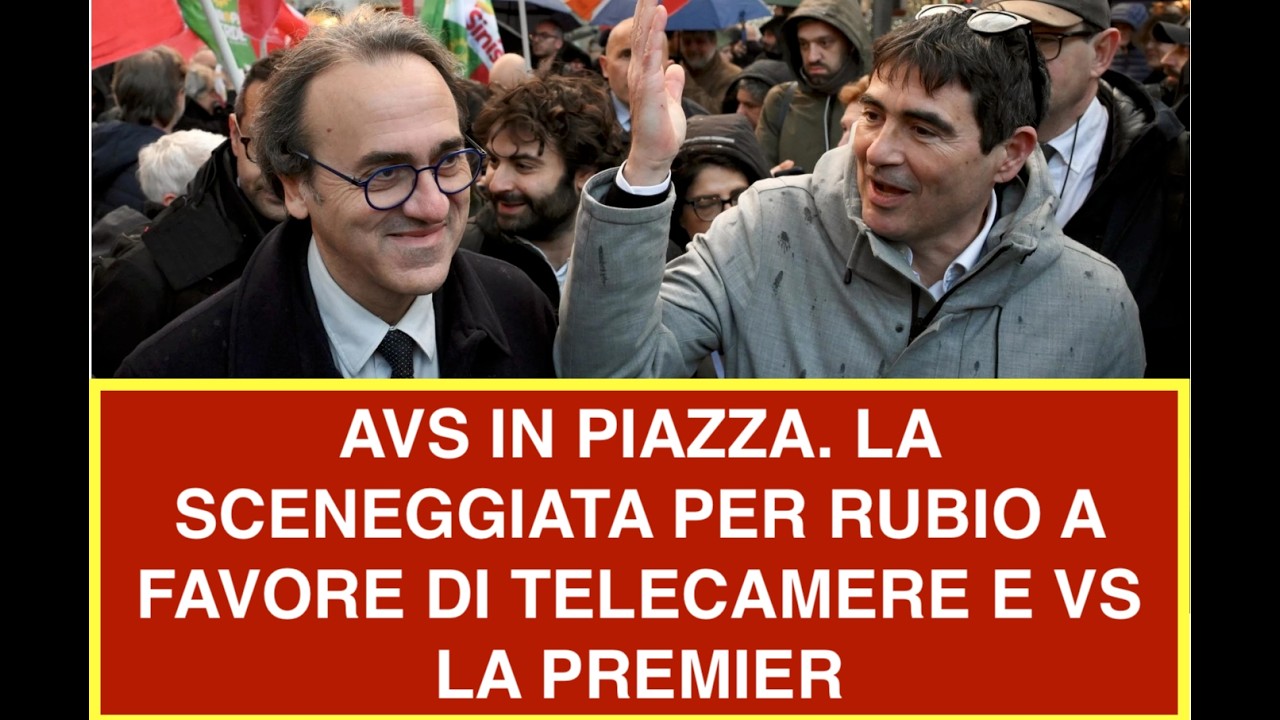 AVS IN PIAZZA. LA SCENEGGIATA PER RUBIO A FAVORE DI TELECAMERE E VS LA PREMIER