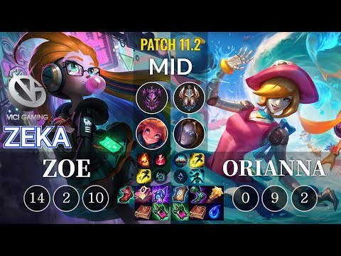 VG Zeka Zoe vs Orianna Mid - KR Patch 11.2