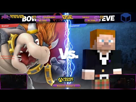ToastedArt (Steve) Vs Sneker (Bowser) Arcade Legacy 91 Winners Round 3