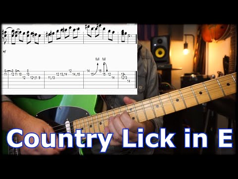 Country Lick in E with TABS