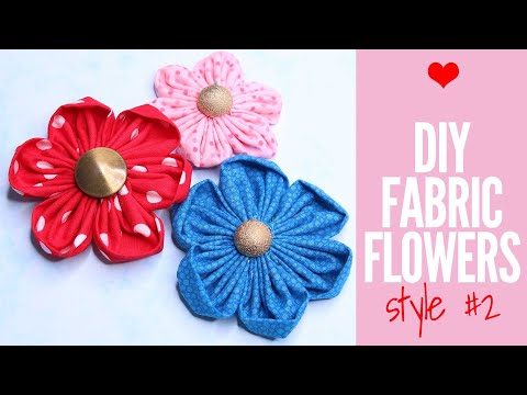 {DIY} Fabric Flowers: How to Make Fabric Flowers Easy and Fast
