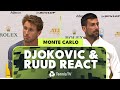 Casper Ruud & Novak Djokovic React To Stunning Match! | Monte-Carlo 2024