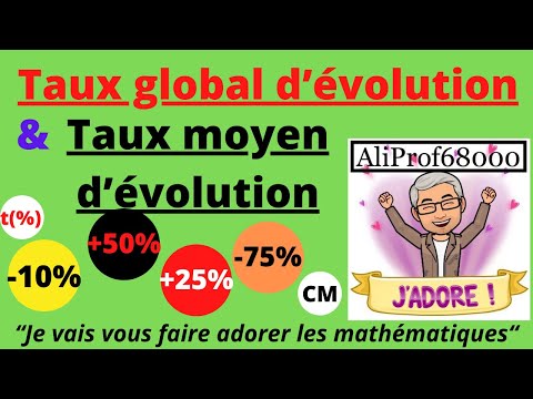 Taux global d’évolution et taux moyen d’évolution - Seconde