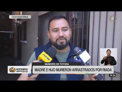 Hallan sin vida a madre e hijo arrastrados por una riada en Totora, Cochabamba