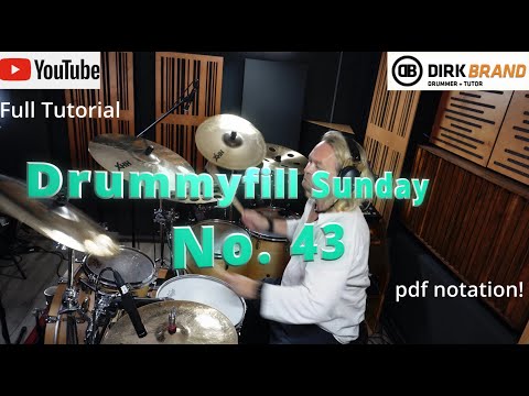 32nd note Gospel Chop Drumlick in Episode No. 43 by Drummyfill Sunday / pdf notation available