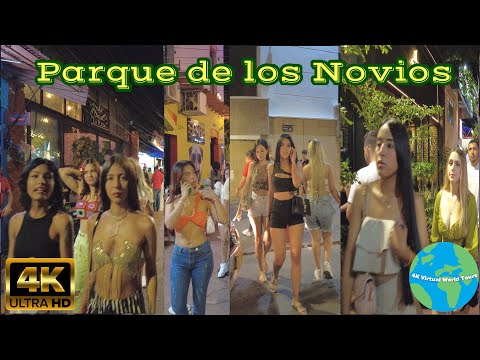 BEAUTIFUL WOMEN of the Santa Marta, Colombia Night life! "Parque de los Novios" | Travel Video 2023