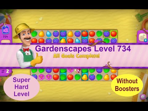 Gardenscapes Level 734 - No Boosters